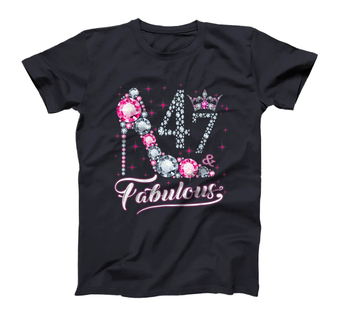 47 And & Fabulous 1974 47Th Birthday Gift Tee For Womens T-Shirt