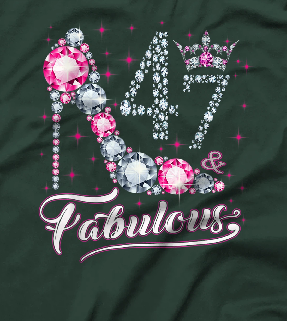 47 And & Fabulous 1974 47Th Birthday Gift Tee For Womens T-Shirt