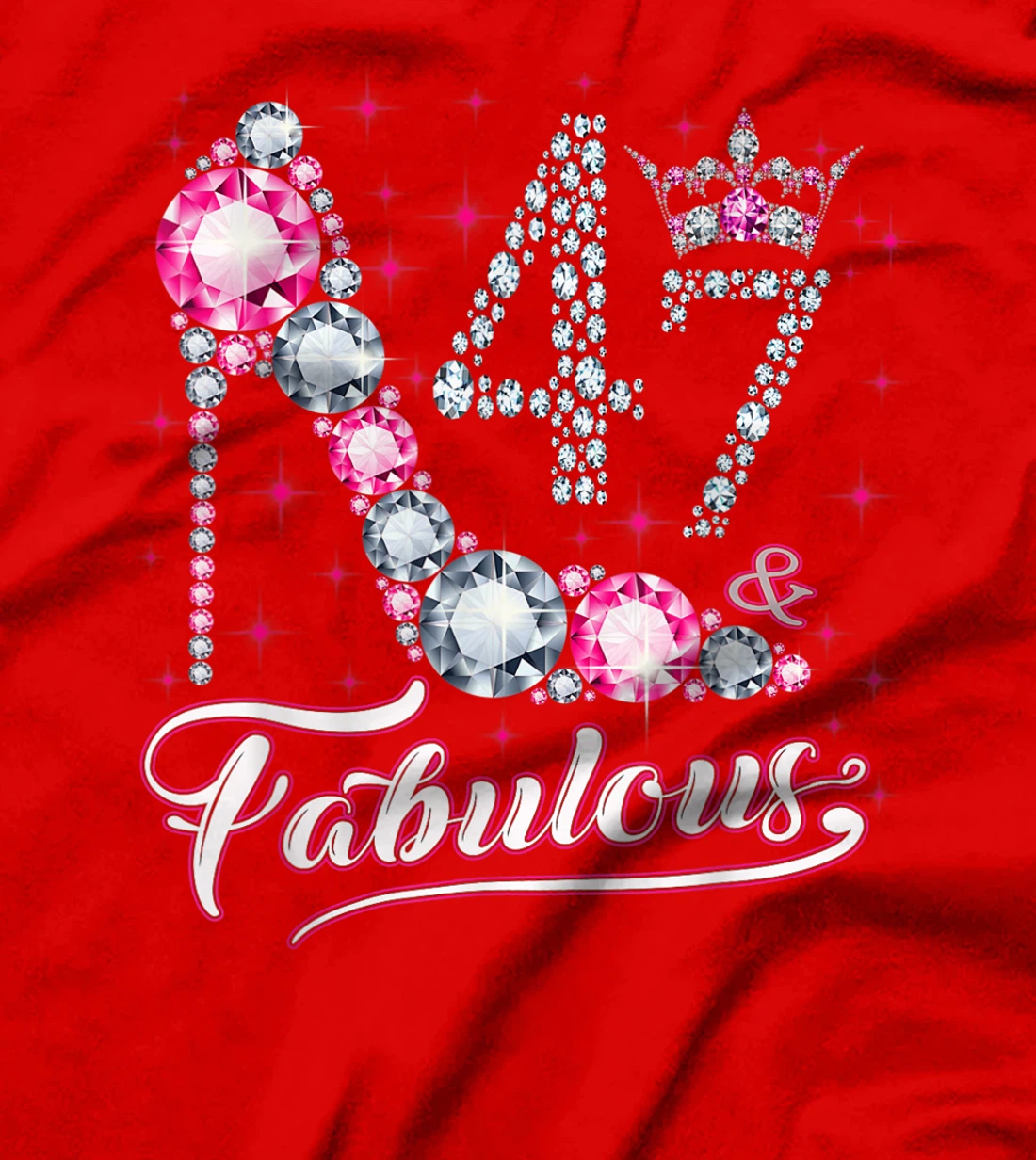 47 And & Fabulous 1974 47Th Birthday Gift Tee For Womens T-Shirt
