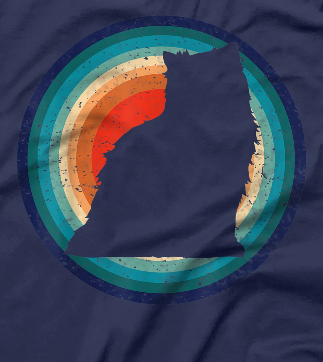 Retro Style Silhouette Persian Cat T-Shirt