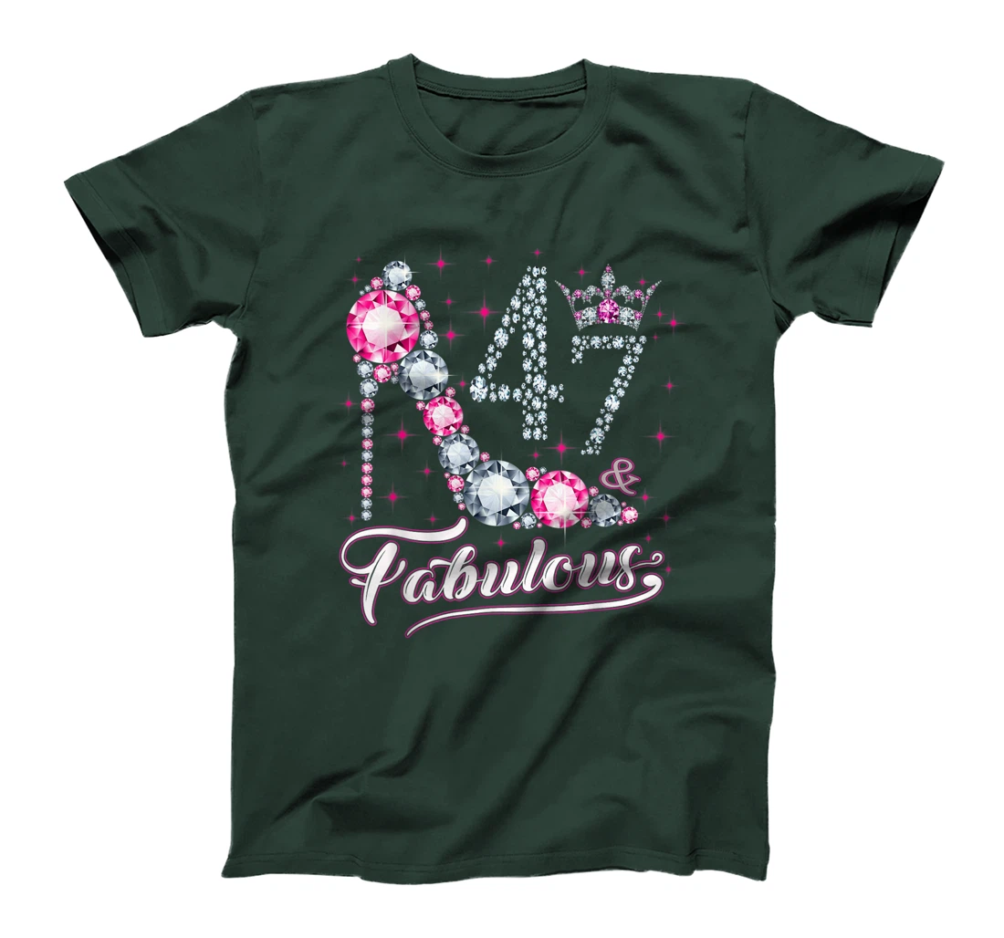 47 And & Fabulous 1974 47Th Birthday Gift Tee For Womens T-Shirt