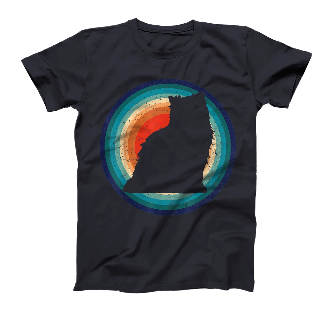 Retro Style Silhouette Persian Cat T-Shirt