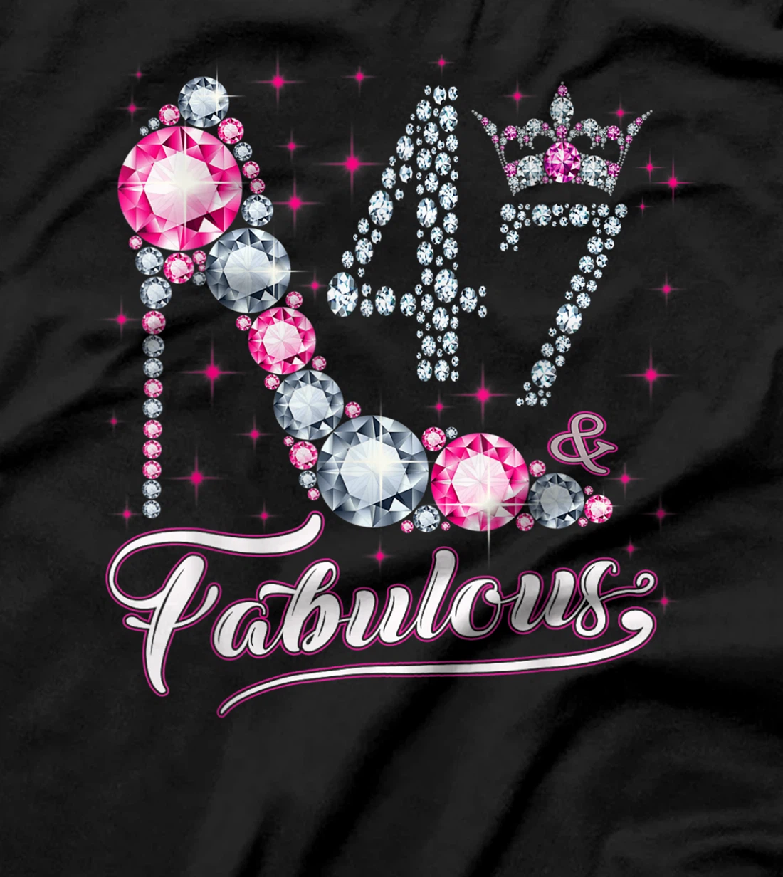 47 And & Fabulous 1974 47Th Birthday Gift Tee For Womens T-Shirt