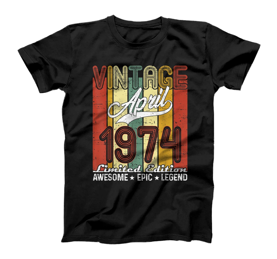 Limited Edition April 1974 47th Birthday Vintage T-Shirt