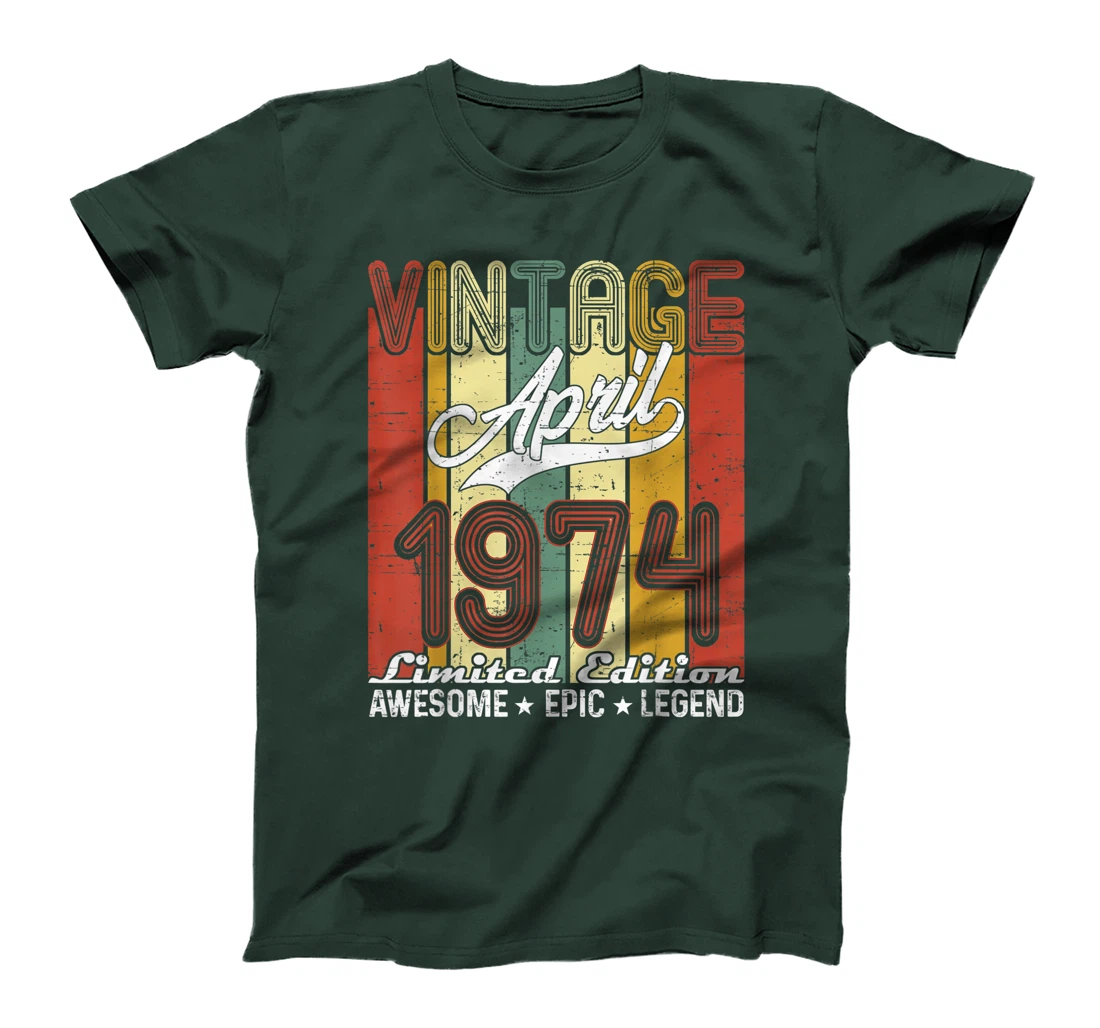 Limited Edition April 1974 47th Birthday Vintage T-Shirt
