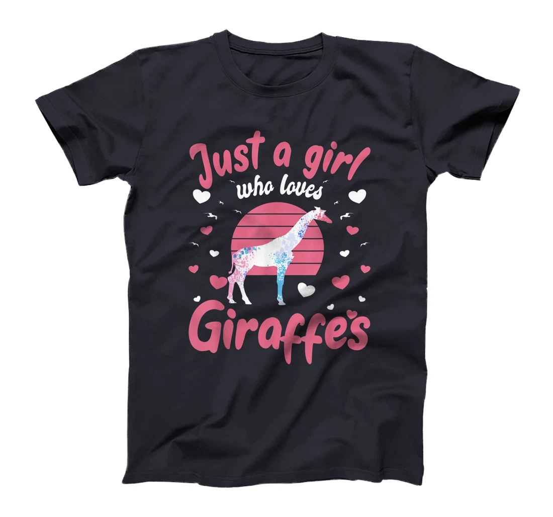Just a Girl Who Loves Giraffes Girrafe Lover Gift T-Shirt
