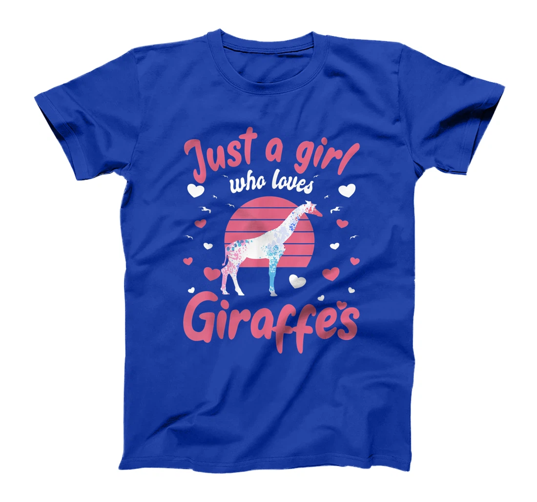 Just a Girl Who Loves Giraffes Girrafe Lover Gift T-Shirt