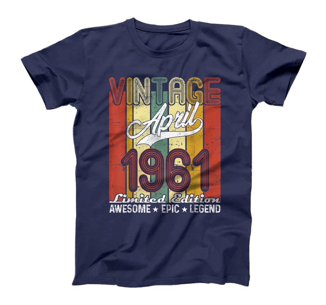 Limited Edition April 1961 60th Birthday Vintage T-Shirt