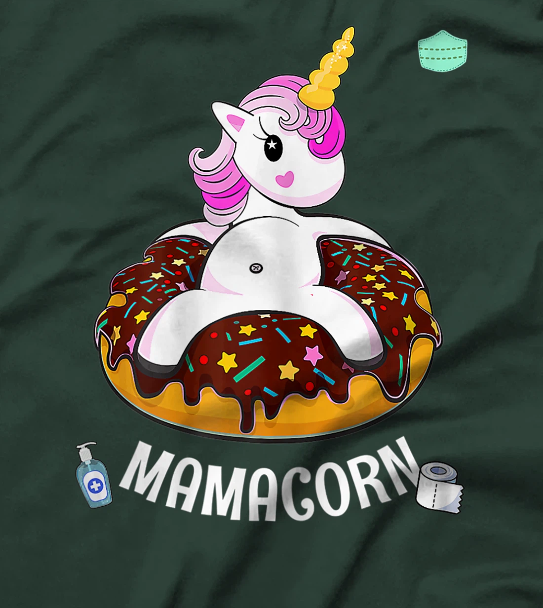 Womens Sweet & Cute Unicorn Donut Shirt T-Shirt