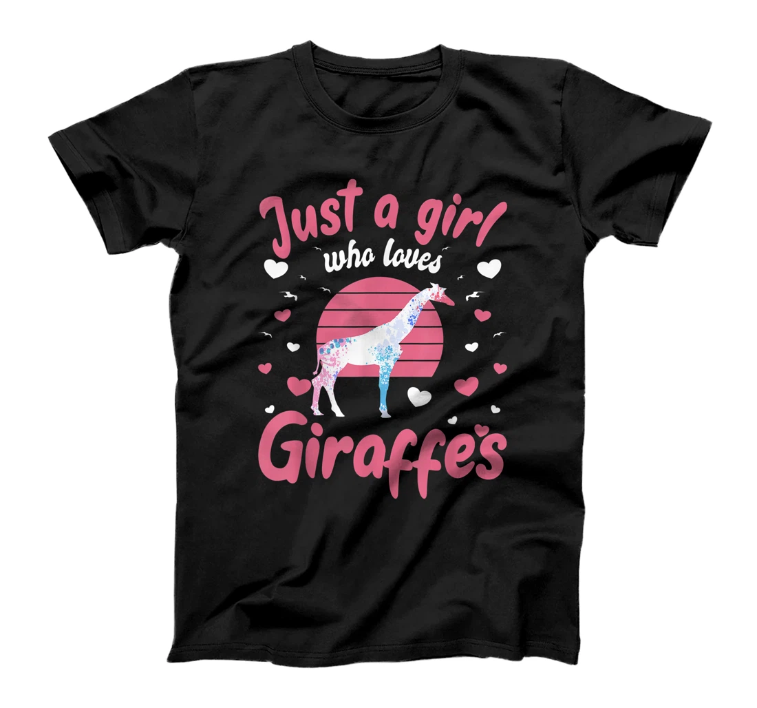 Just a Girl Who Loves Giraffes Girrafe Lover Gift T-Shirt