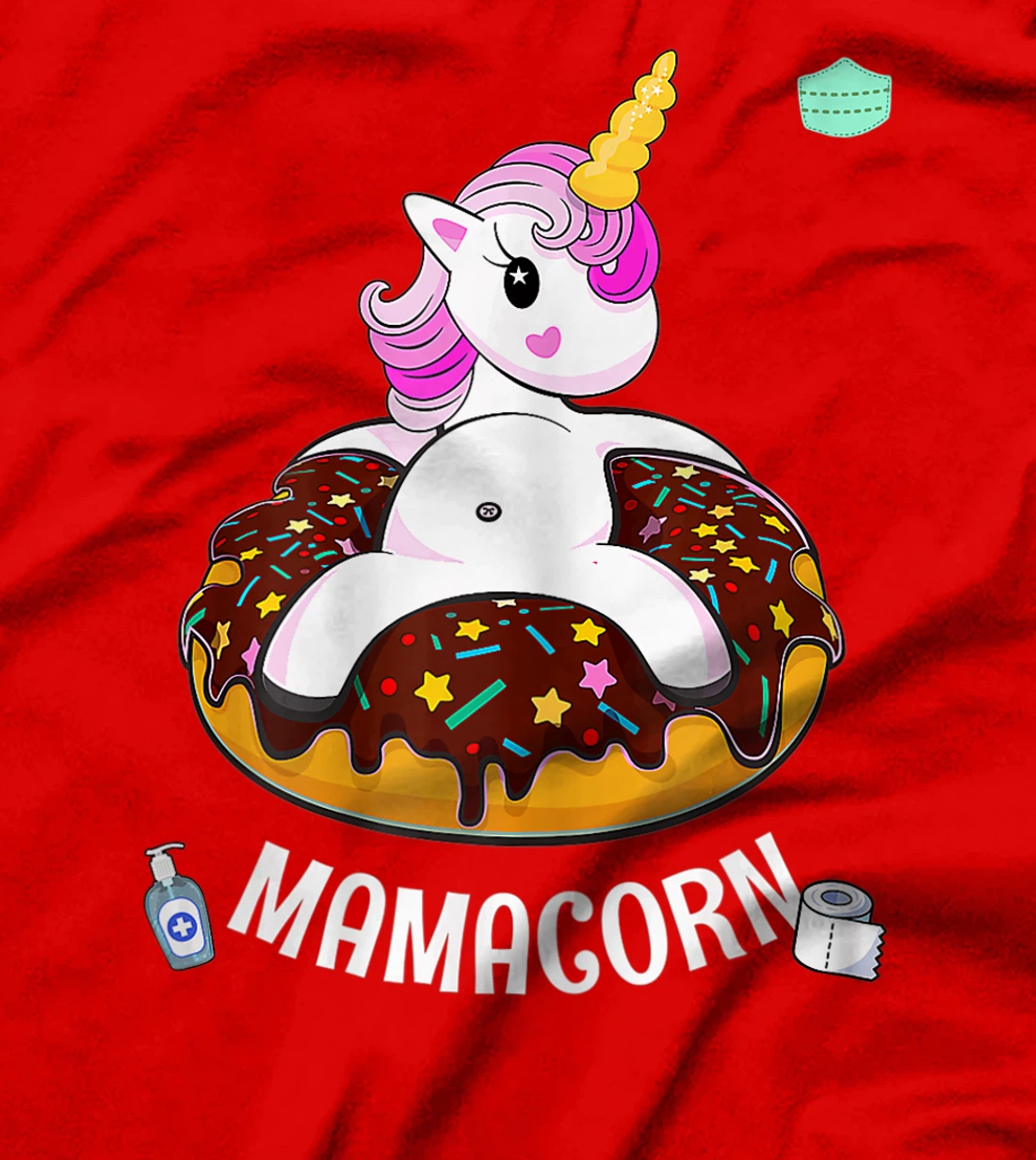 Womens Sweet & Cute Unicorn Donut Shirt T-Shirt