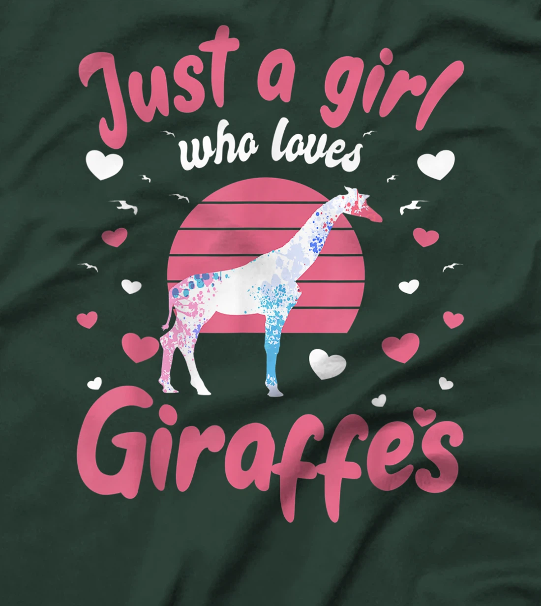 Just a Girl Who Loves Giraffes Girrafe Lover Gift T-Shirt