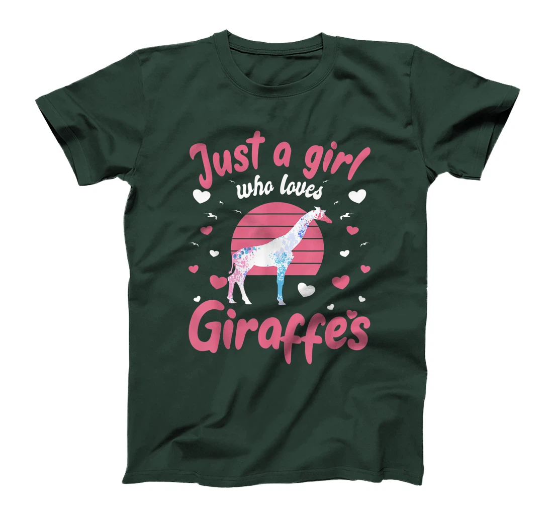 Just a Girl Who Loves Giraffes Girrafe Lover Gift T-Shirt