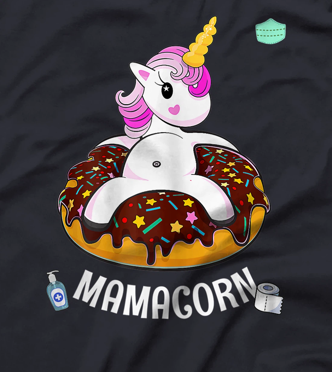 Womens Sweet & Cute Unicorn Donut Shirt T-Shirt
