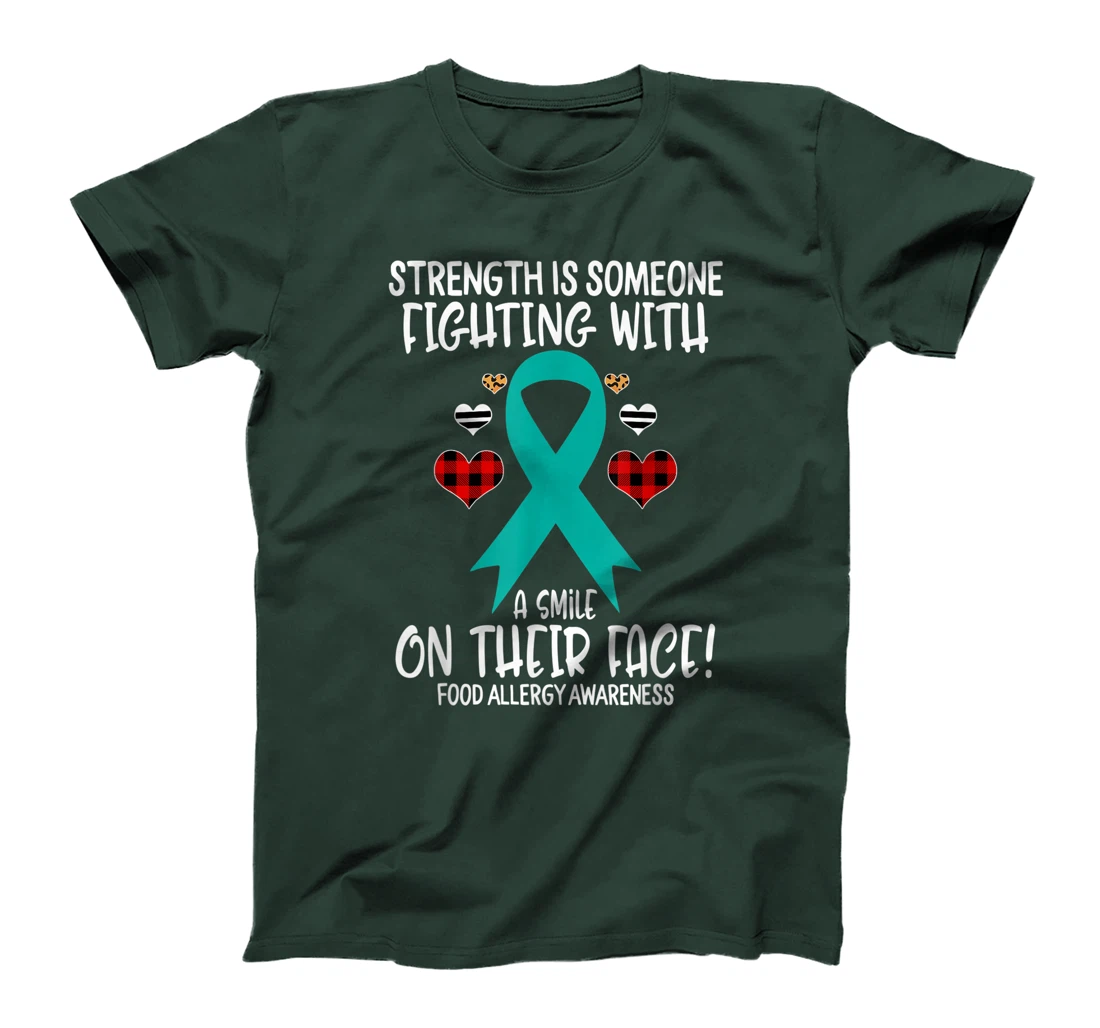 Food Allergy Awareness Strength is Fighting with Smile T-Shirt