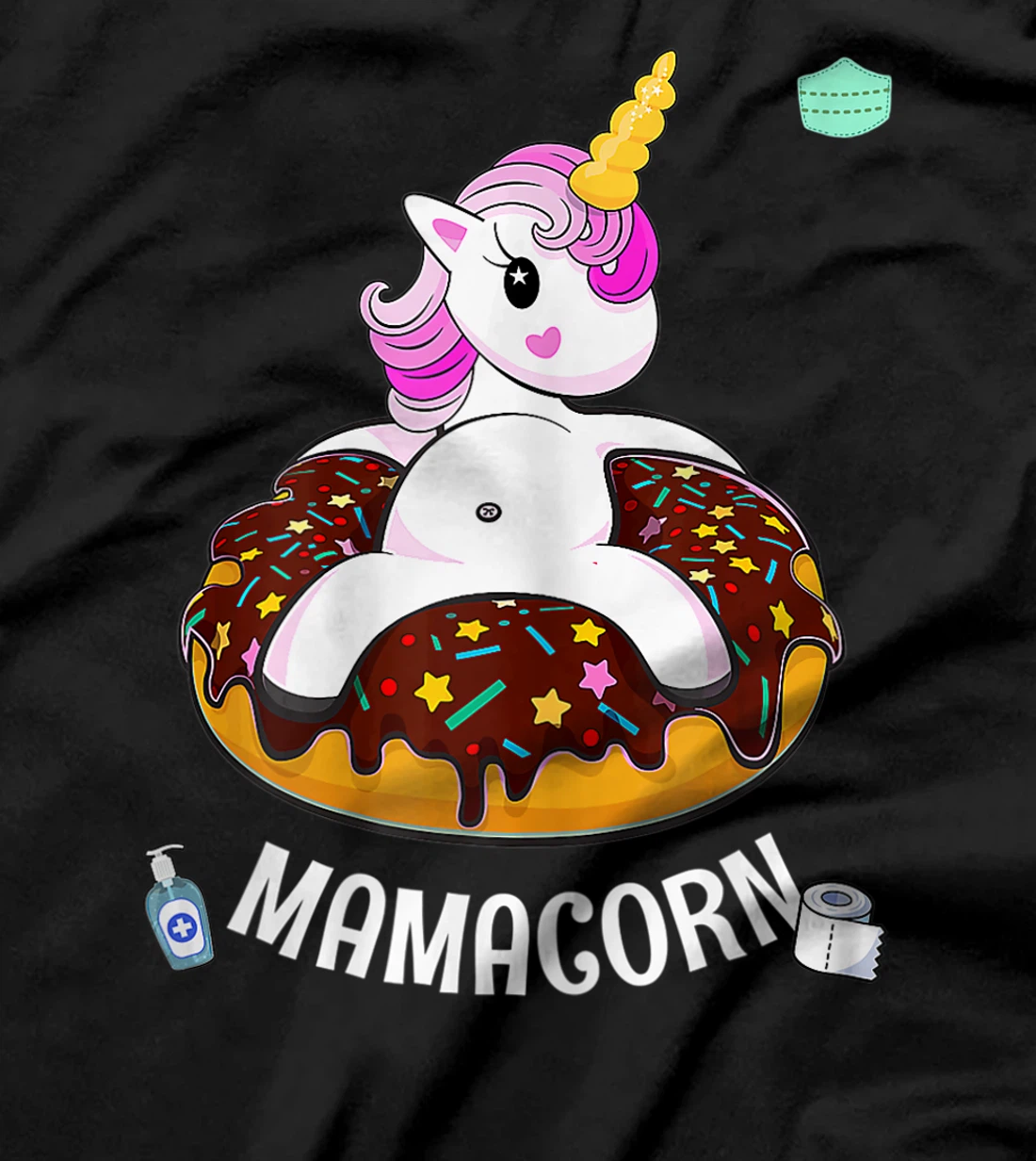 Womens Sweet & Cute Unicorn Donut Shirt T-Shirt