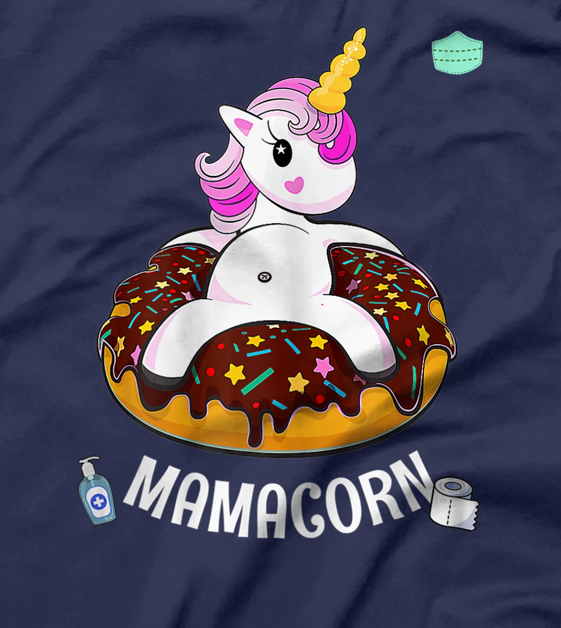 Womens Sweet & Cute Unicorn Donut Shirt T-Shirt
