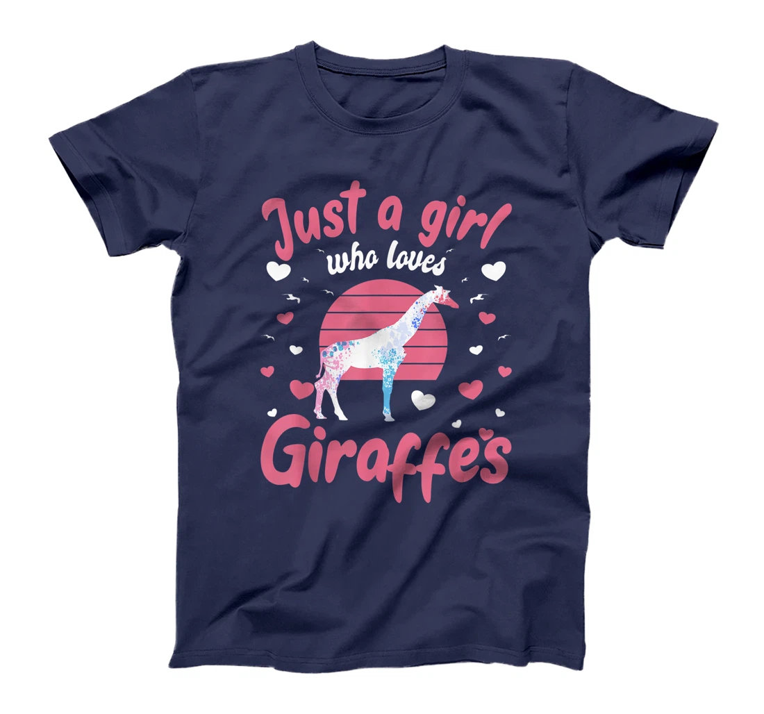 Just a Girl Who Loves Giraffes Girrafe Lover Gift T-Shirt