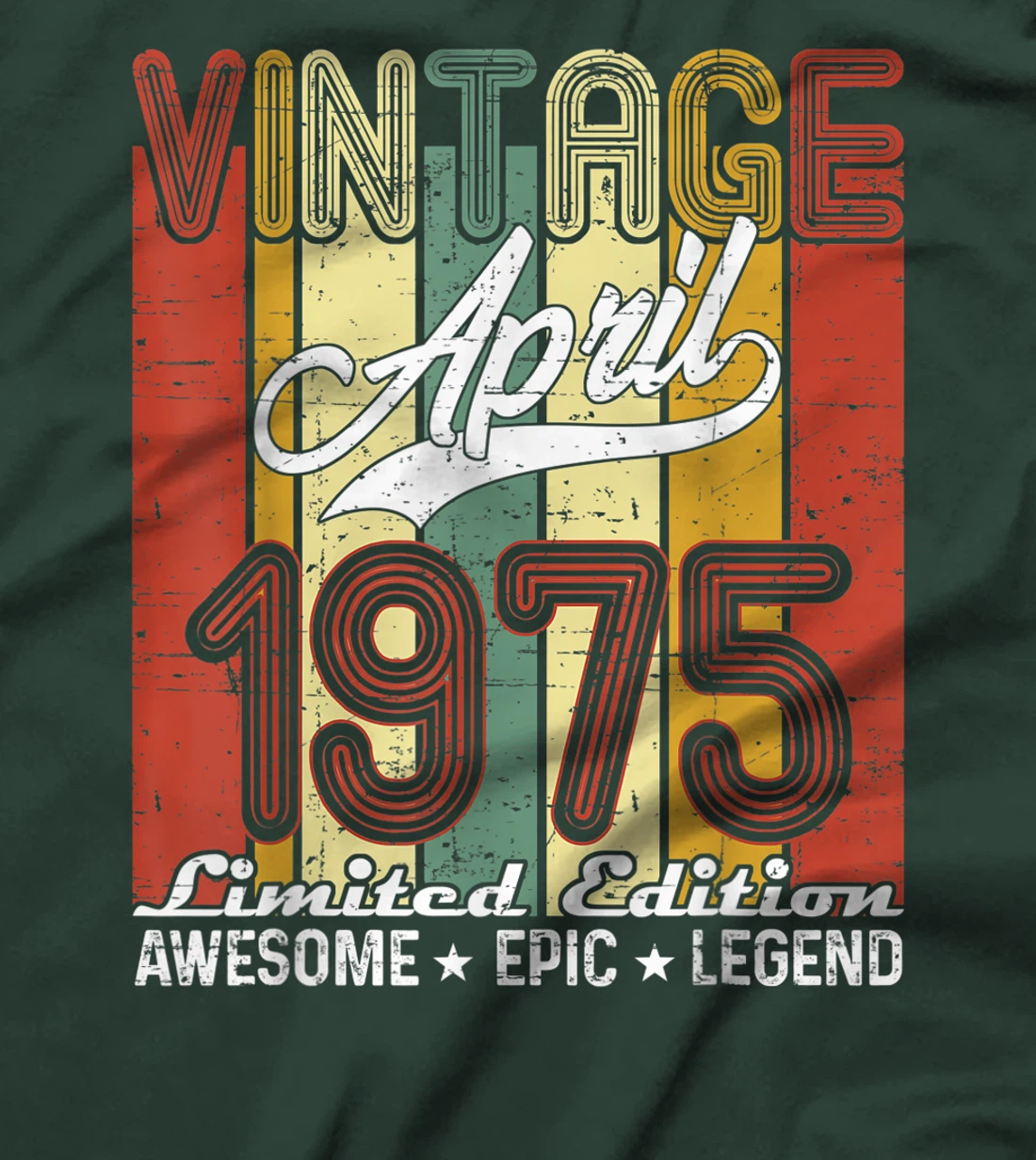 Limited Edition April 1975 46th Birthday Vintage T-Shirt