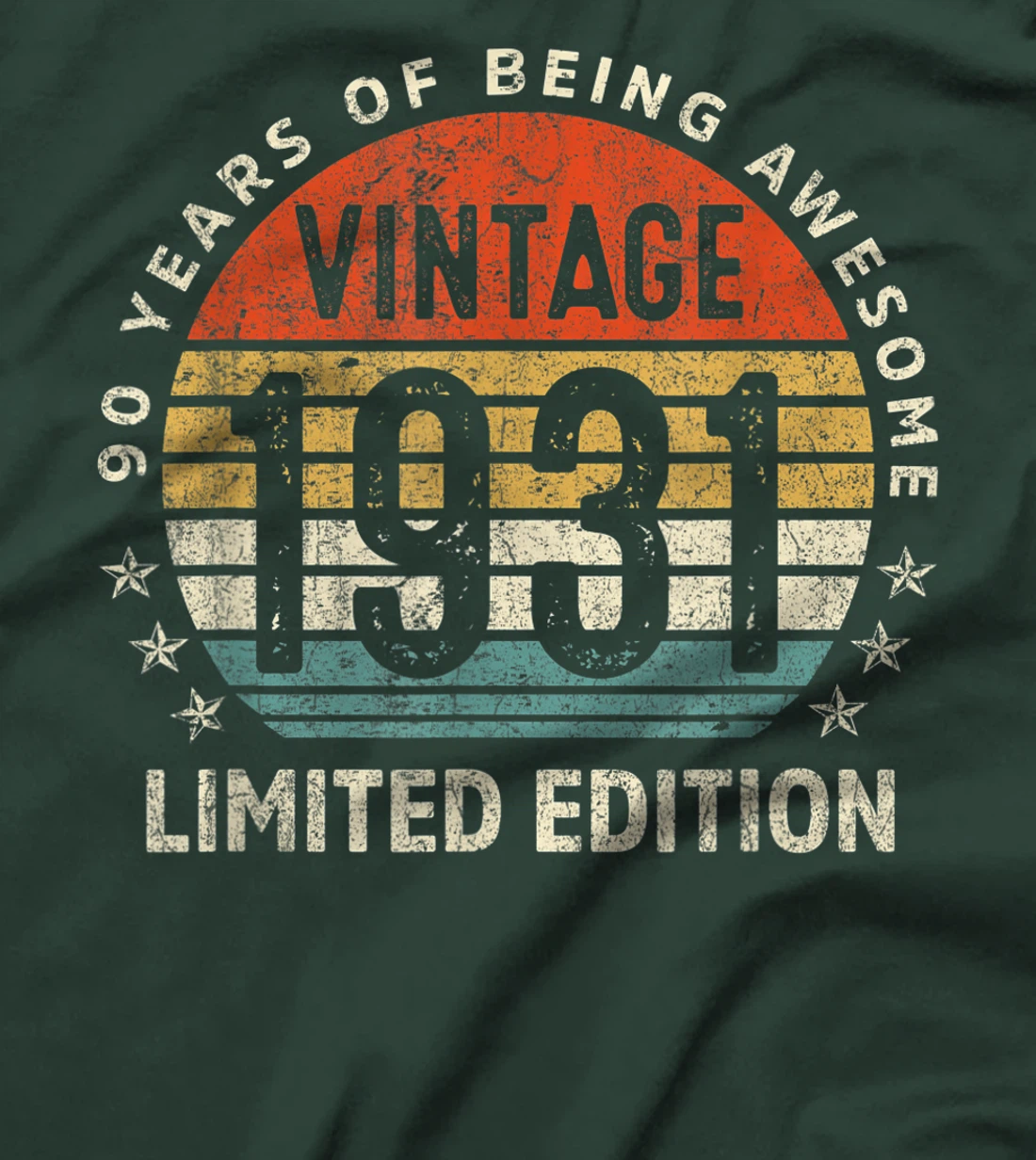 90 Year Old Retro Vintage 1931 Limited Edition 90th Birthday T-Shirt
