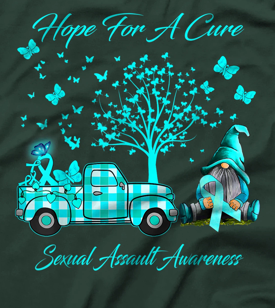 Hope For A Cure Sexual Assault Awareness Gifts T-Shirt