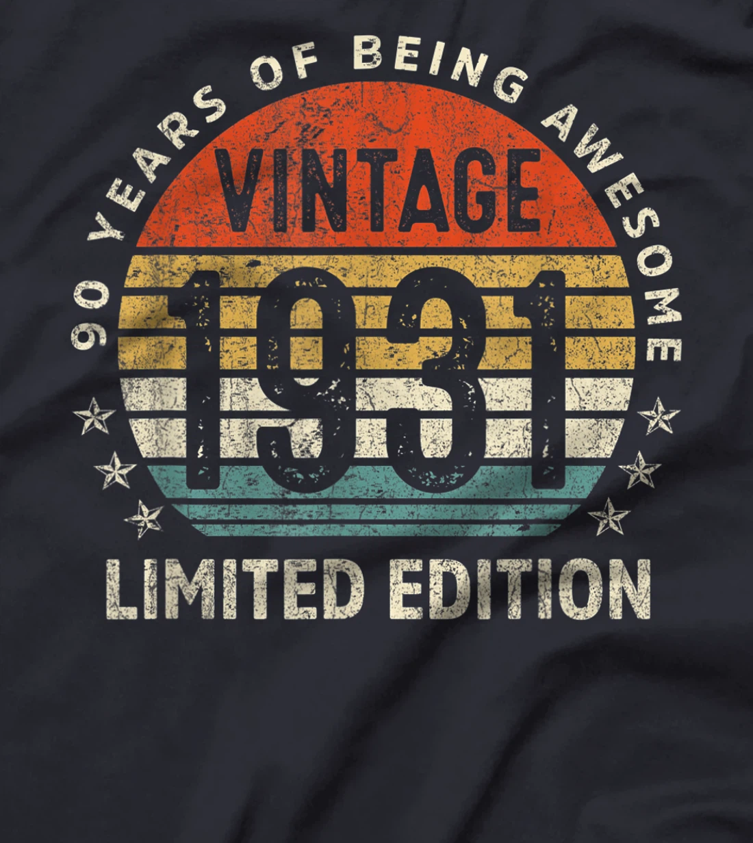 90 Year Old Retro Vintage 1931 Limited Edition 90th Birthday T-Shirt