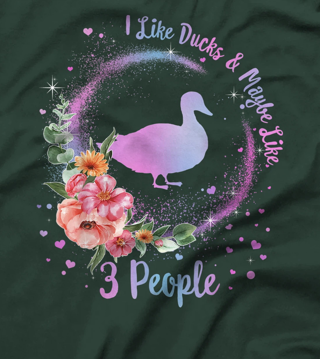 Duck Mom I Like Ducks Maybe Like 3 People Duck Lover Girls T-Shirt