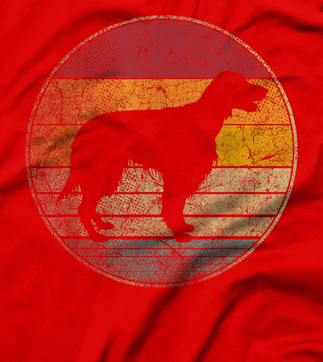 Irish Setter Dog Vintage Retro Style Distressed Silhouette T-Shirt