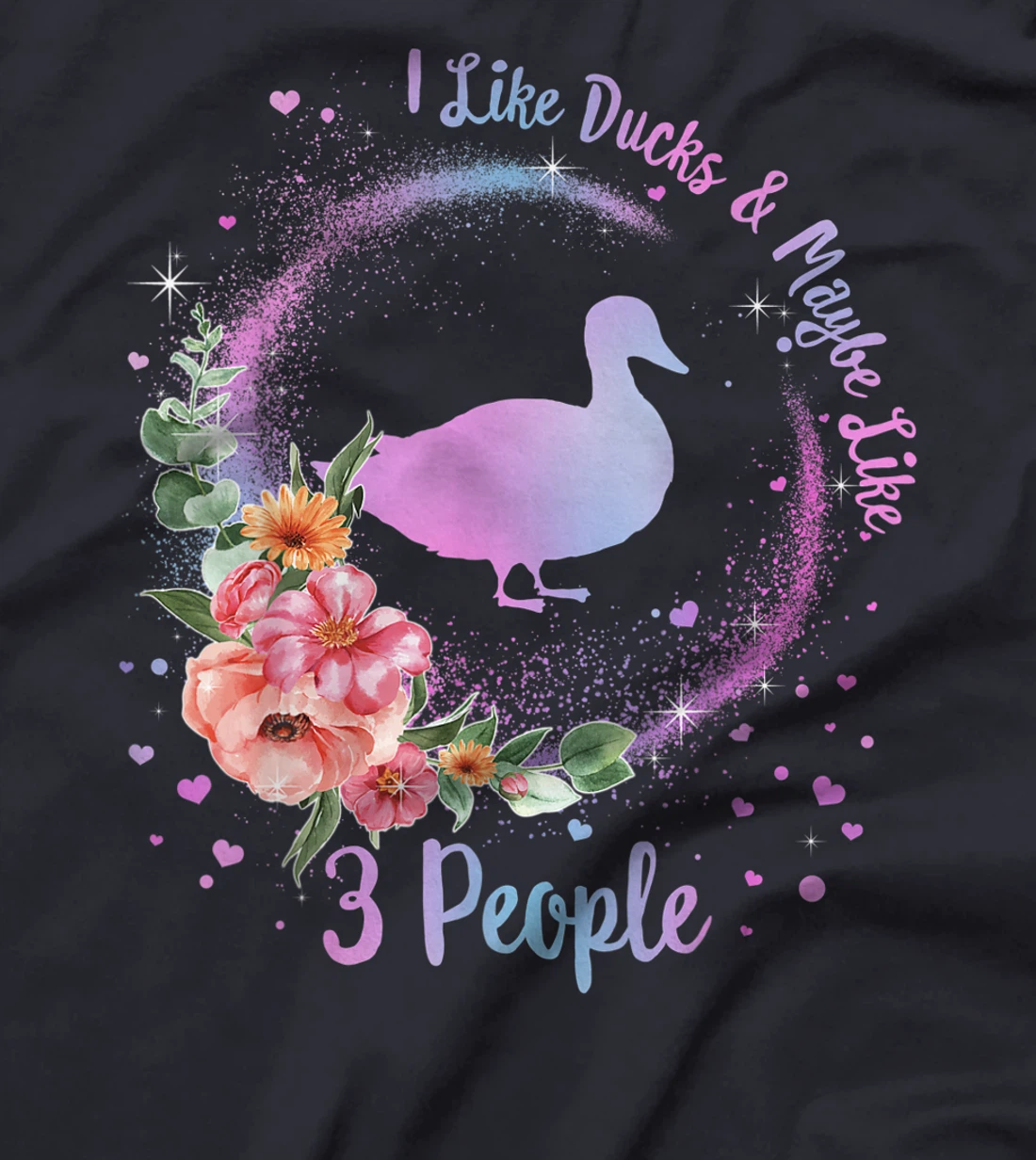 Duck Mom I Like Ducks Maybe Like 3 People Duck Lover Girls T-Shirt