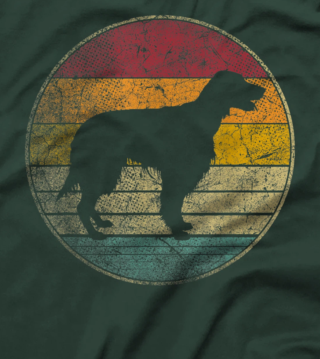 Irish Setter Dog Vintage Retro Style Distressed Silhouette T-Shirt