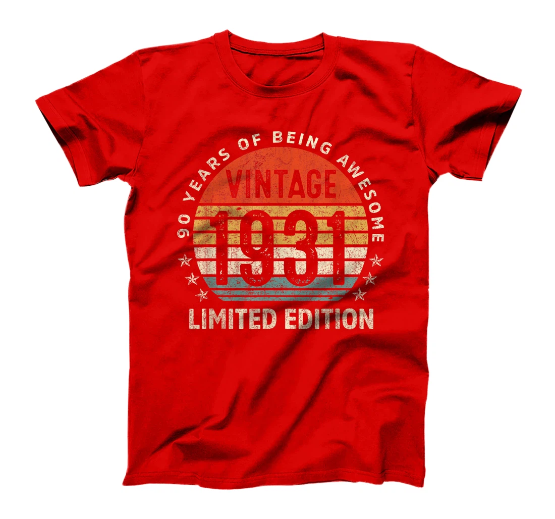 90 Year Old Retro Vintage 1931 Limited Edition 90th Birthday T-Shirt