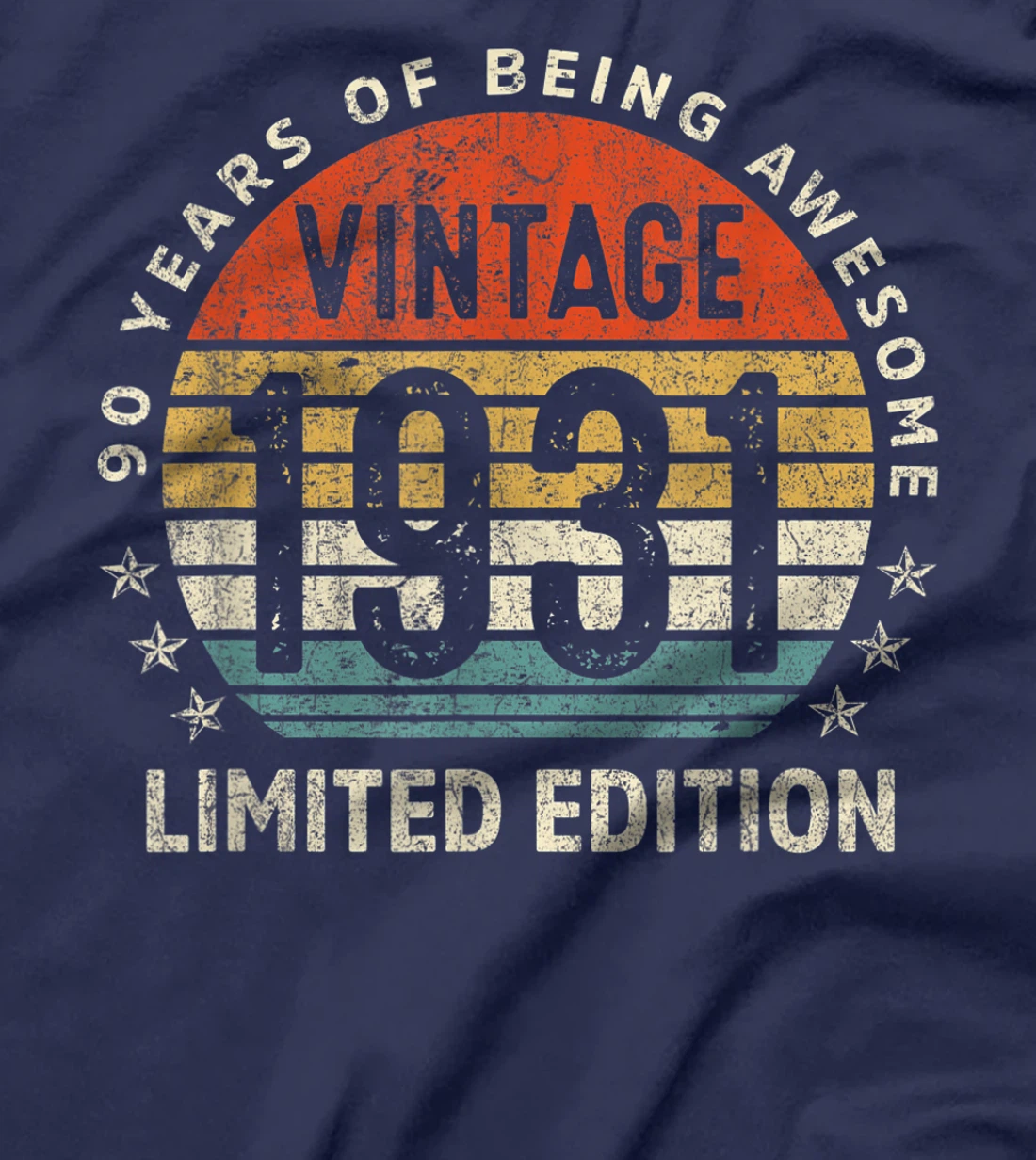 90 Year Old Retro Vintage 1931 Limited Edition 90th Birthday T-Shirt