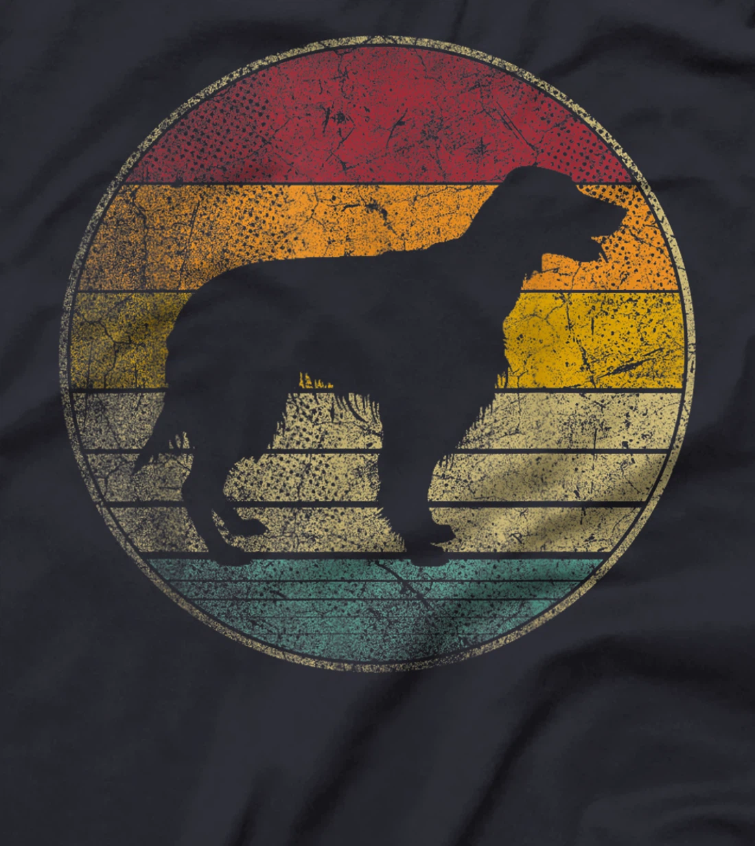 Irish Setter Dog Vintage Retro Style Distressed Silhouette T-Shirt