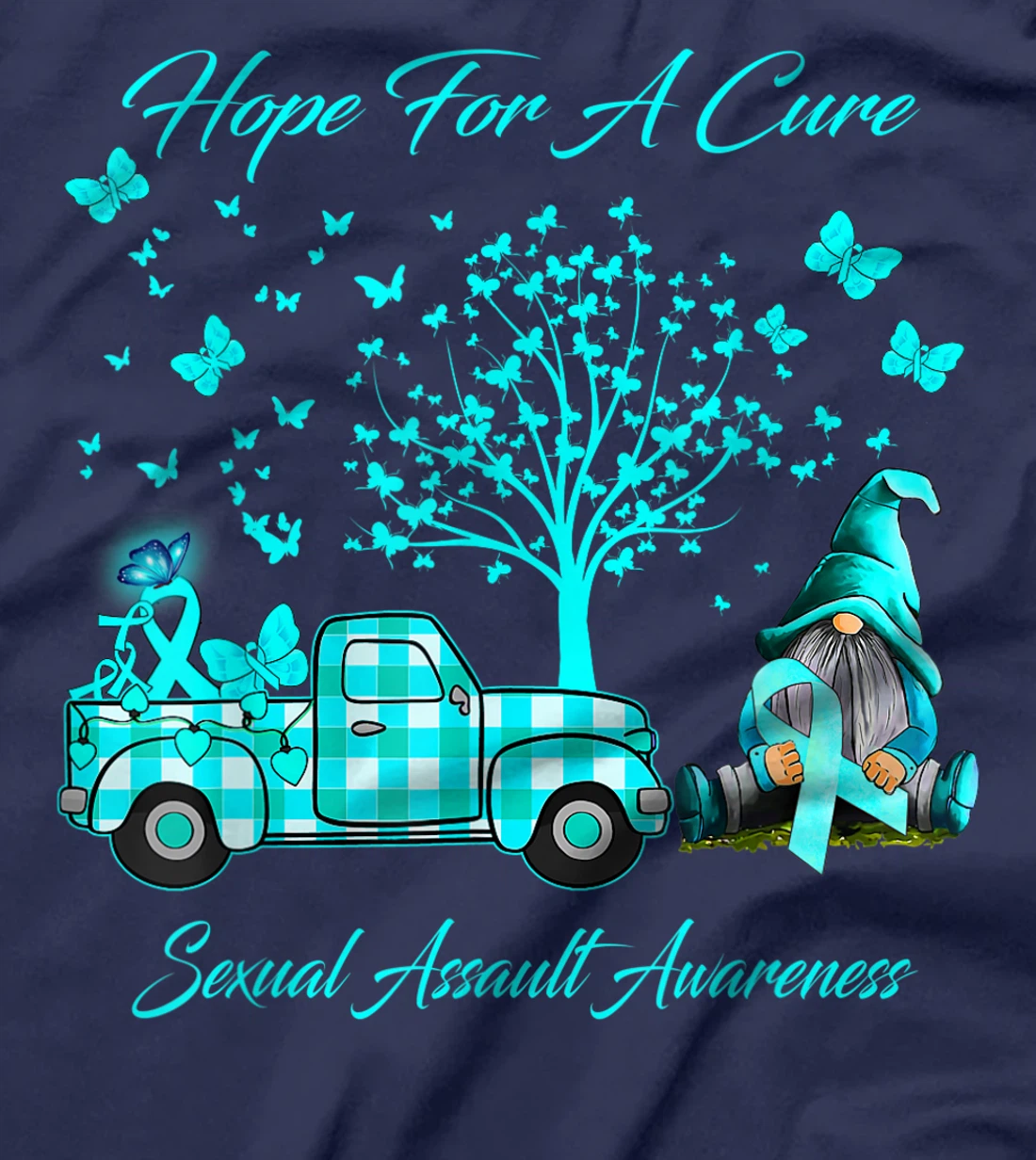 Hope For A Cure Sexual Assault Awareness Gifts T-Shirt
