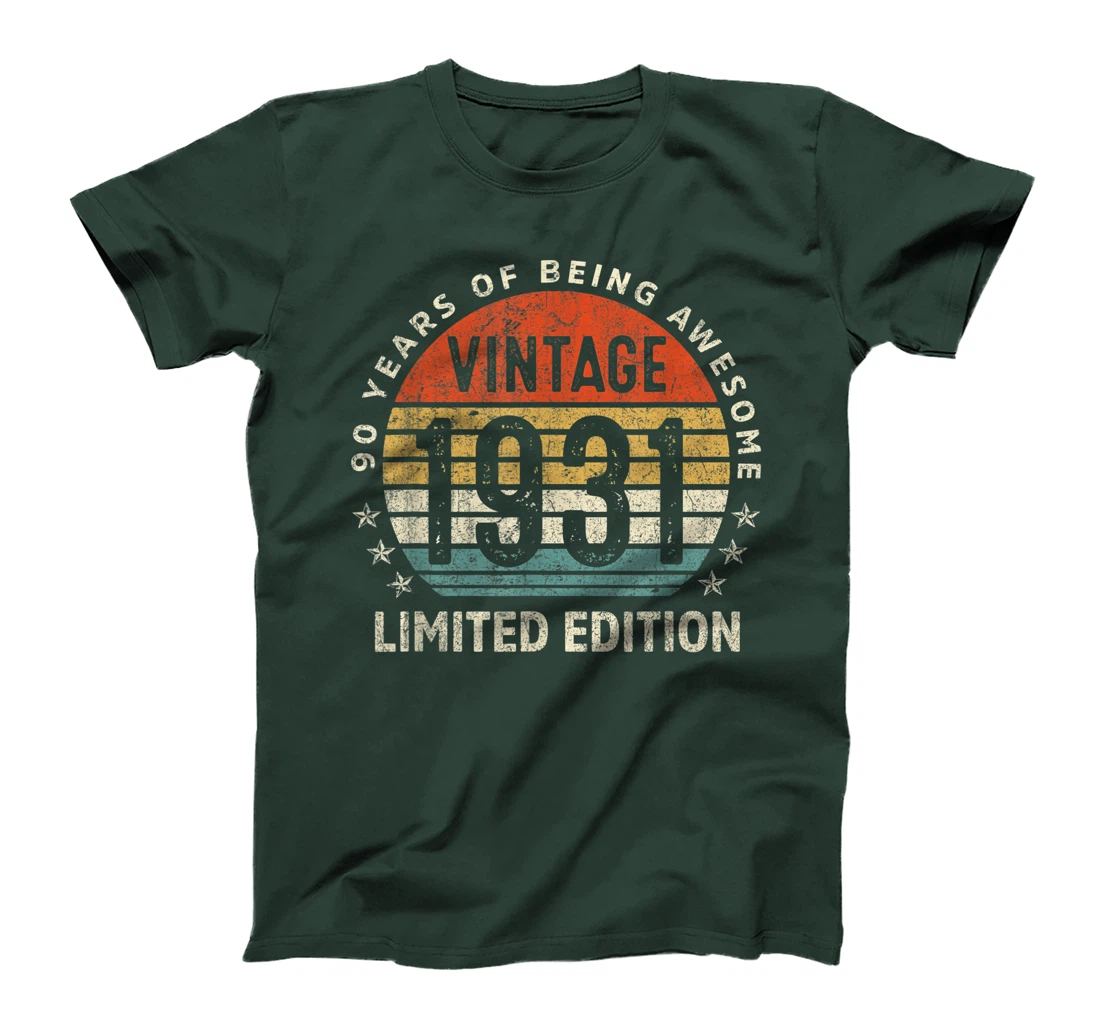 90 Year Old Retro Vintage 1931 Limited Edition 90th Birthday T-Shirt