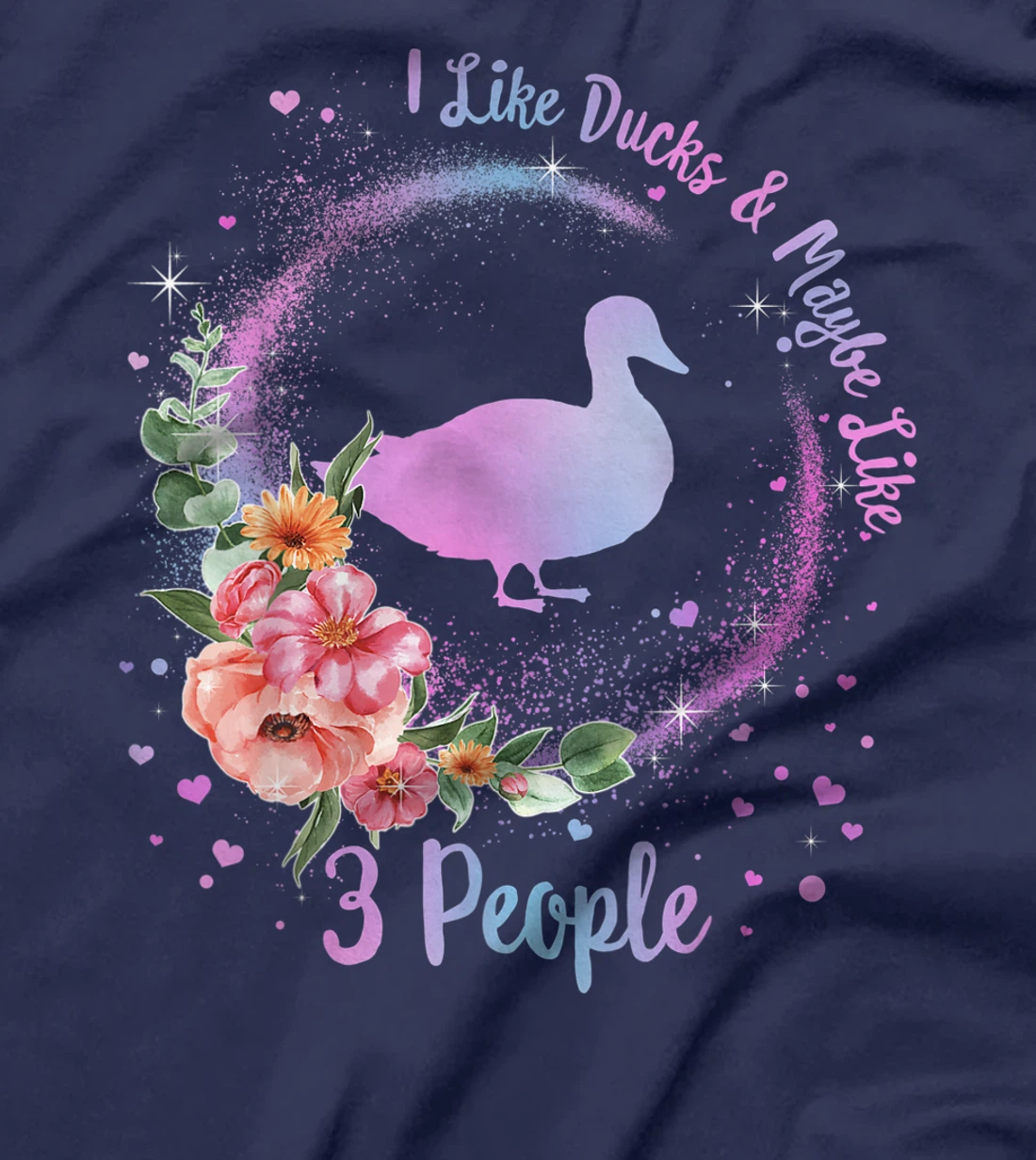 Duck Mom I Like Ducks Maybe Like 3 People Duck Lover Girls T-Shirt