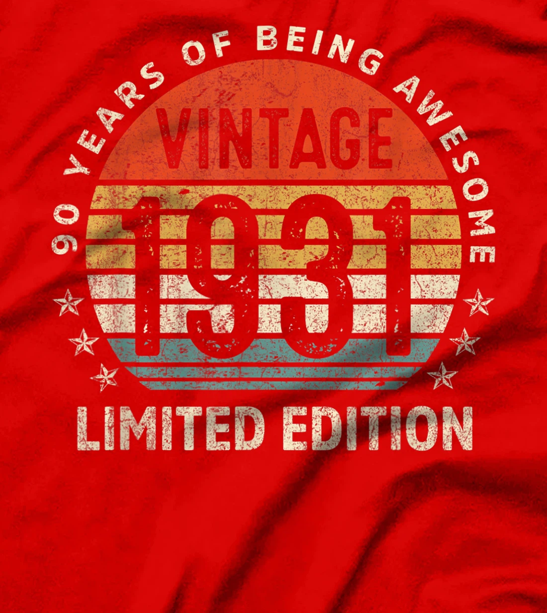 90 Year Old Retro Vintage 1931 Limited Edition 90th Birthday T-Shirt