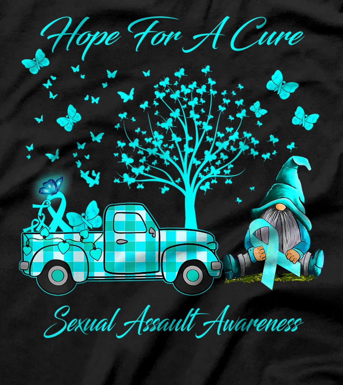 Hope For A Cure Sexual Assault Awareness Gifts T-Shirt