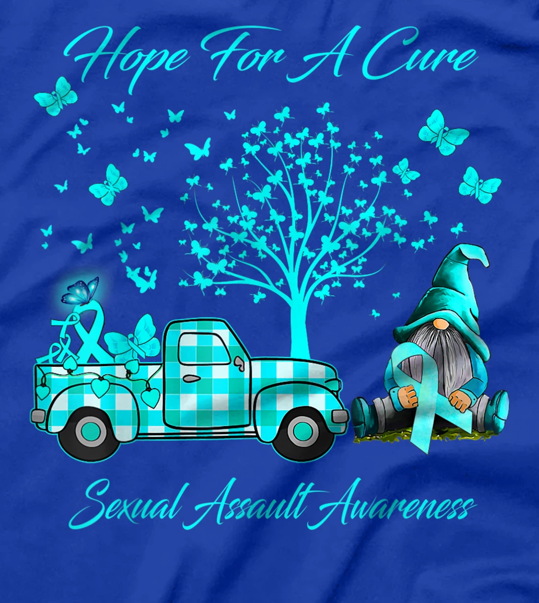 Hope For A Cure Sexual Assault Awareness Gifts T-Shirt