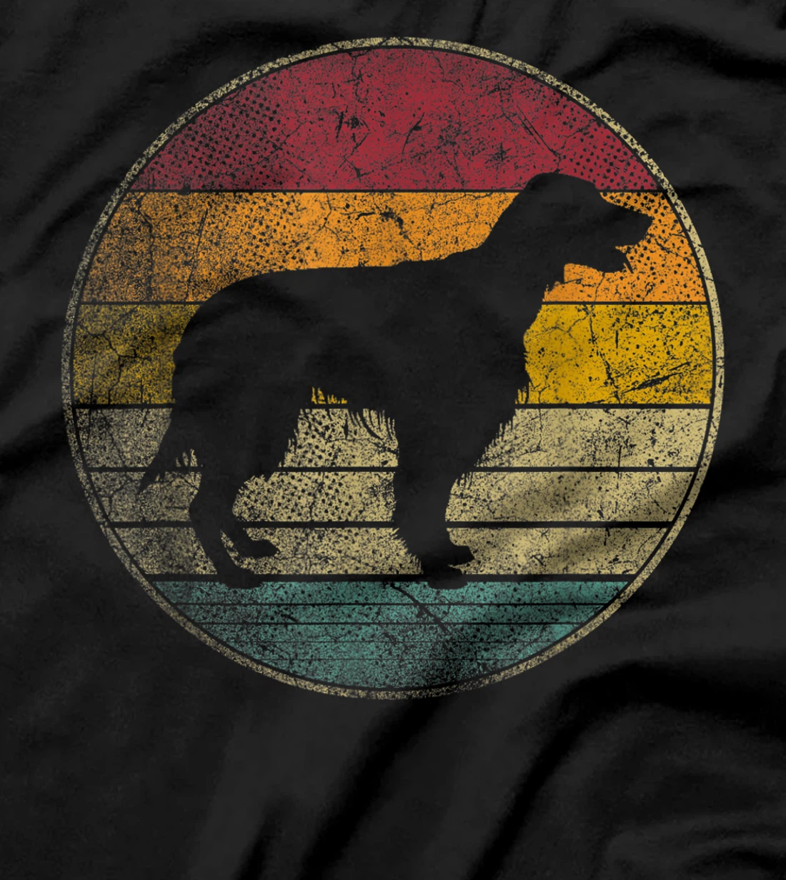 Irish Setter Dog Vintage Retro Style Distressed Silhouette T-Shirt