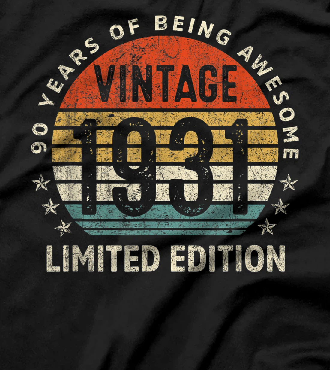 90 Year Old Retro Vintage 1931 Limited Edition 90th Birthday T-Shirt