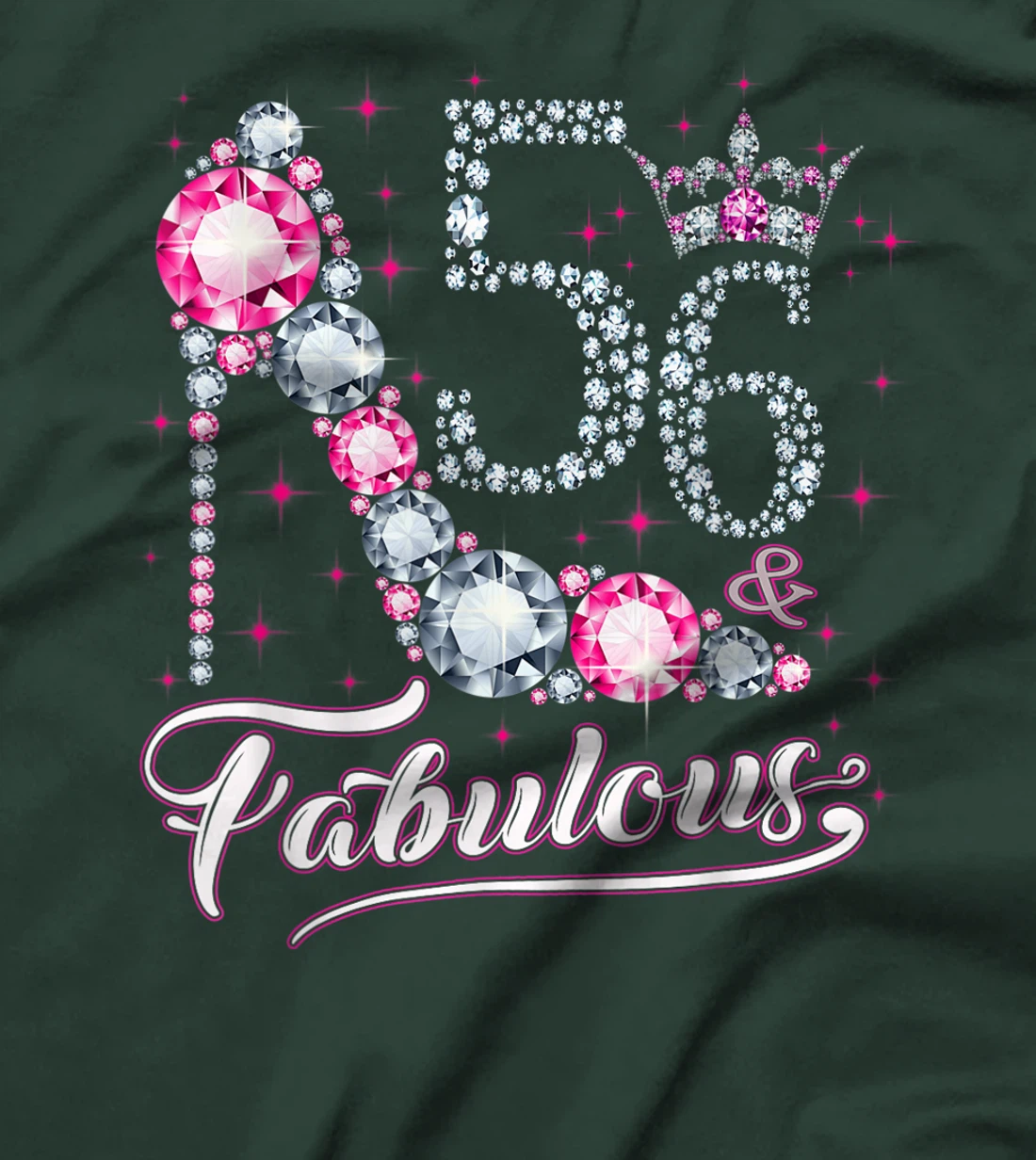 56 And & Fabulous 1965 56Th Birthday Gift Tee For Womens T-Shirt