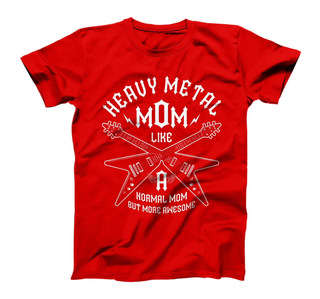 Heavy Metal Mom But More Awesome Metalhead Guitar Headbanger T-Shirt