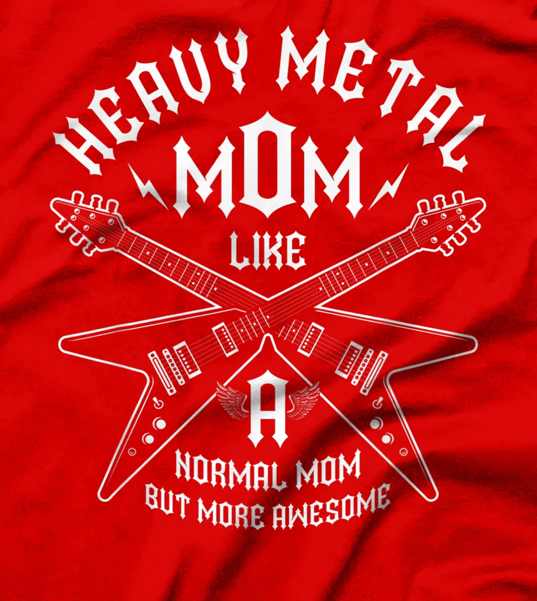 Heavy Metal Mom But More Awesome Metalhead Guitar Headbanger T-Shirt