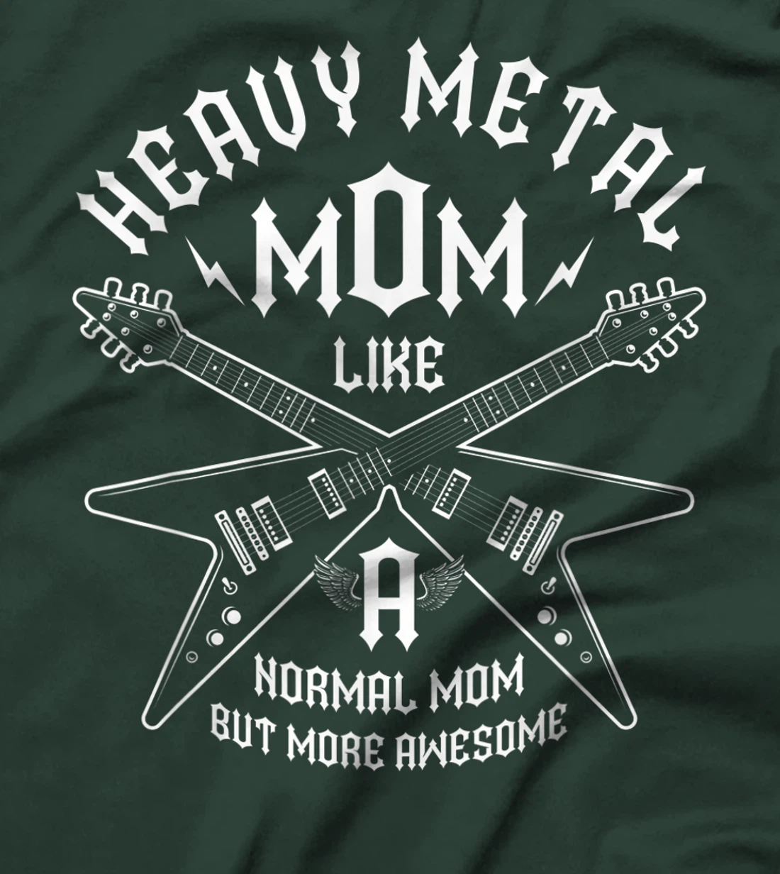 Heavy Metal Mom But More Awesome Metalhead Guitar Headbanger T-Shirt