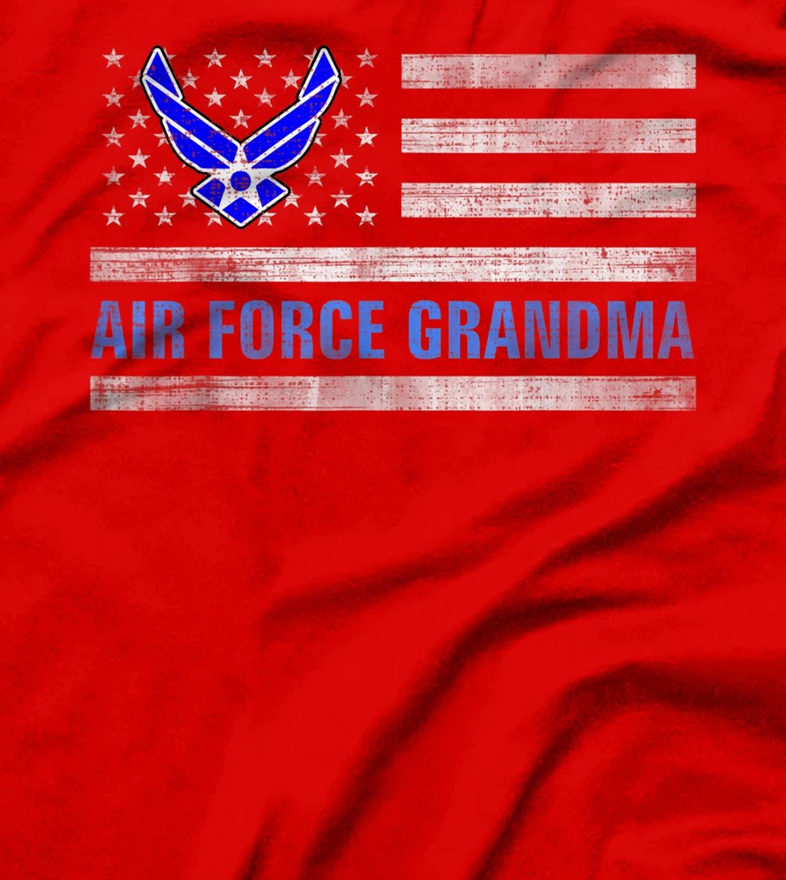 Air Force Grandma With American Flag Gift For Veteran Day T-Shirt
