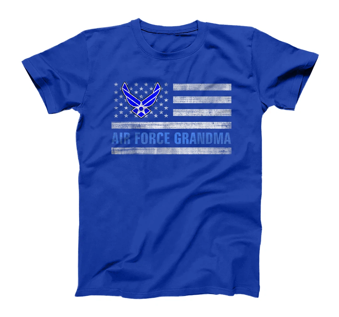 Air Force Grandma With American Flag Gift For Veteran Day T-Shirt