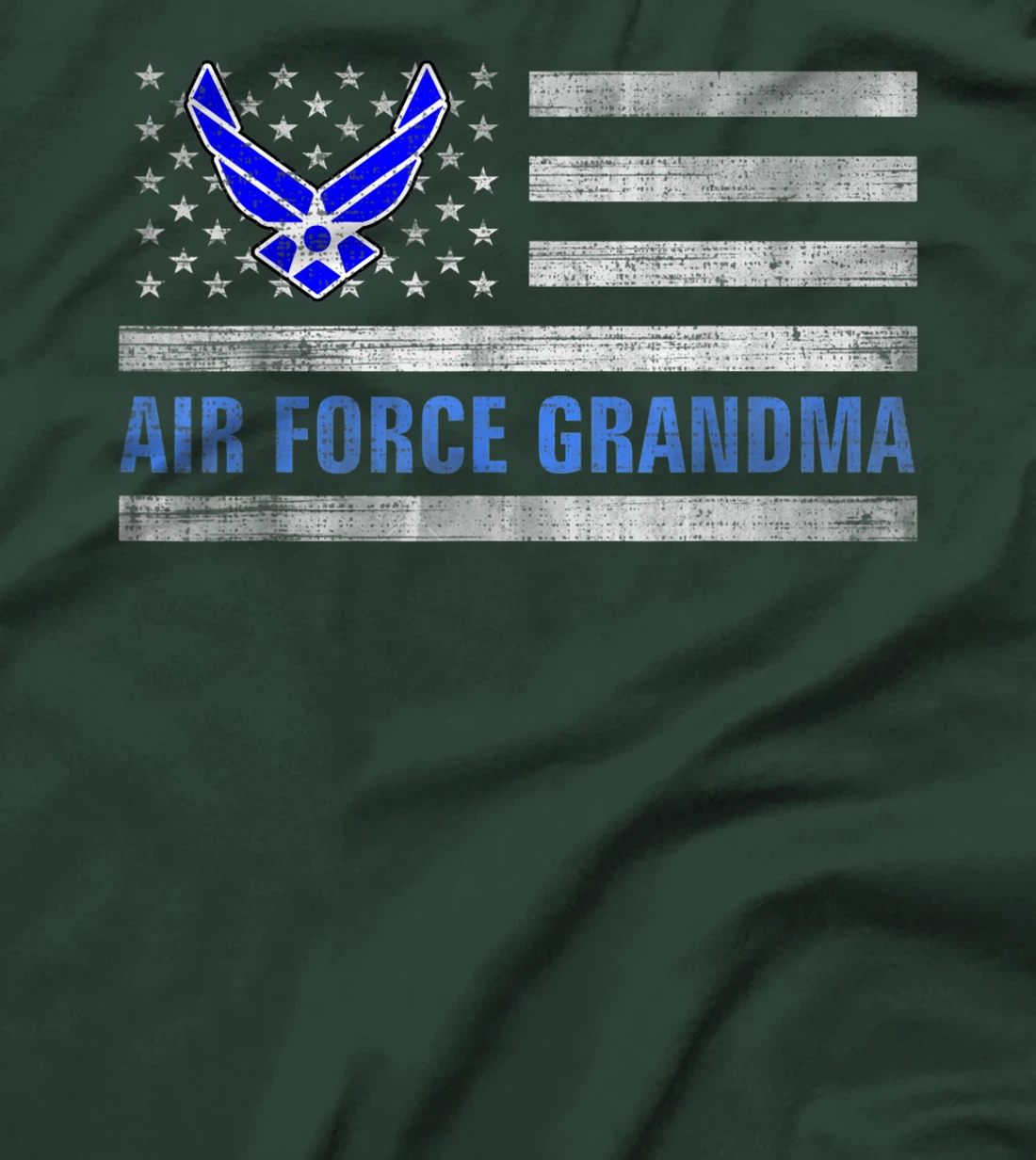 Air Force Grandma With American Flag Gift For Veteran Day T-Shirt