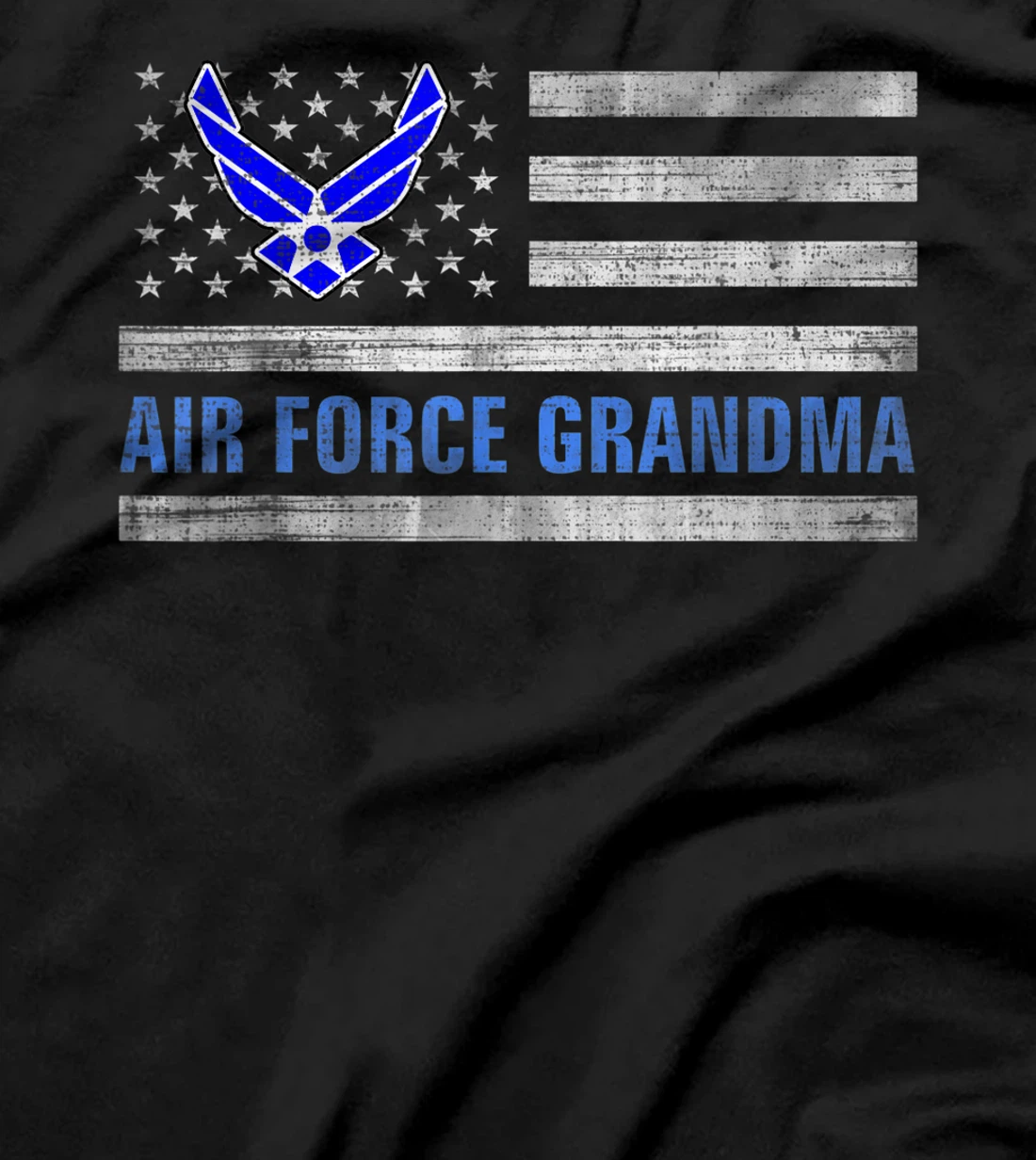 Air Force Grandma With American Flag Gift For Veteran Day T-Shirt