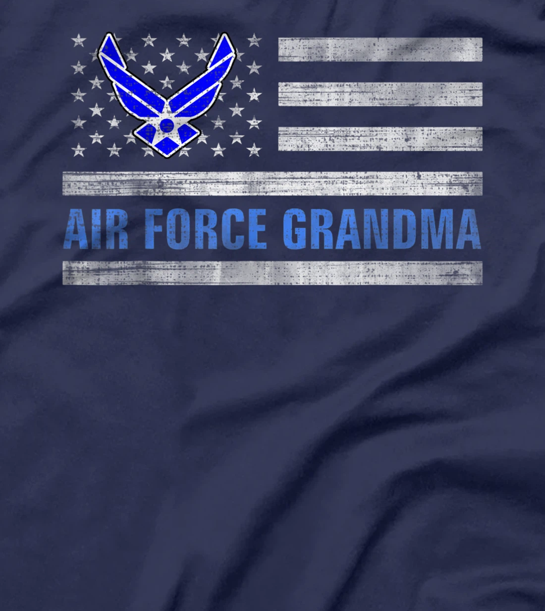 Air Force Grandma With American Flag Gift For Veteran Day T-Shirt